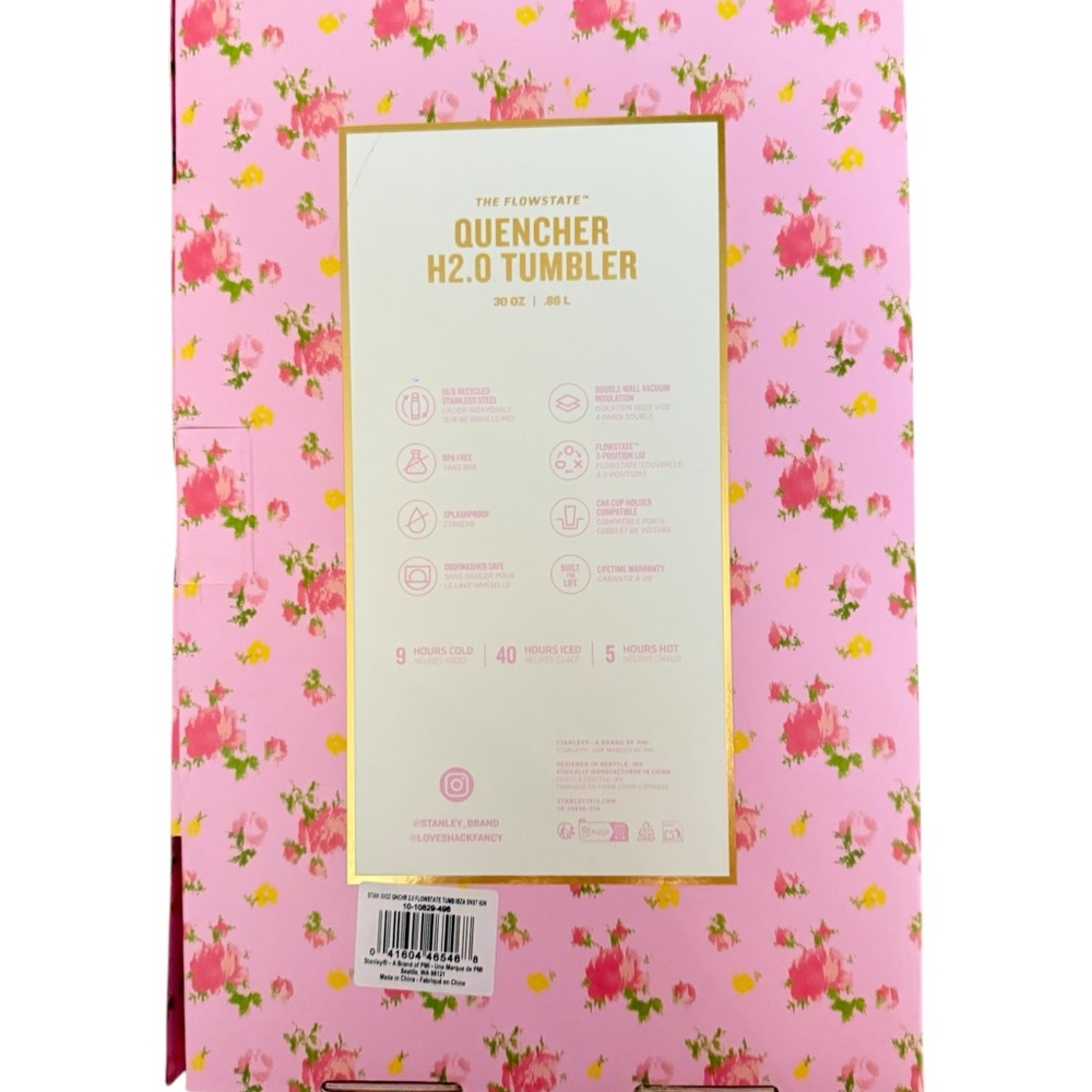 LoveShackFancy x Stanley Pink Floral Box 30oz. NIB - Picture 3 of 9
